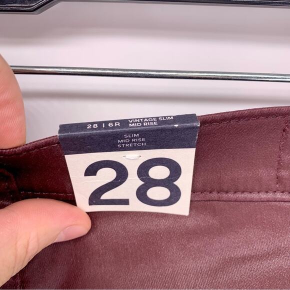 Gap Vintage Slim Coated Mid Rise Jeans Women’s Size 28 - Picture 9 of 11